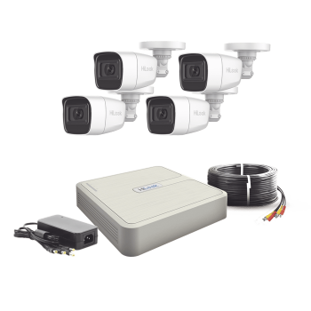 Kit TurboHD 1080p Lite / DVR 4 canales /4 Cámaras Bala con Micrófono Integrado
