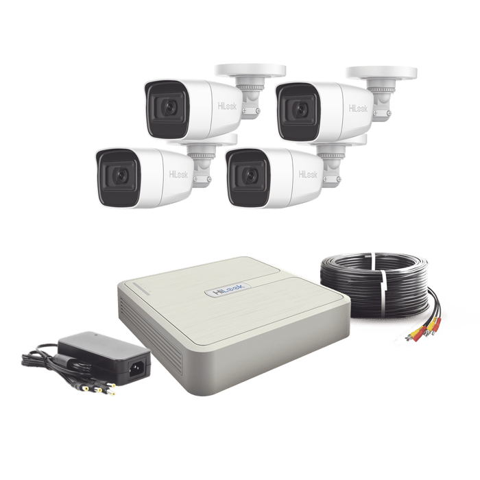 Kit TurboHD 1080p Lite / DVR 4 canales /4 Cámaras Bala con Micrófono Integrado