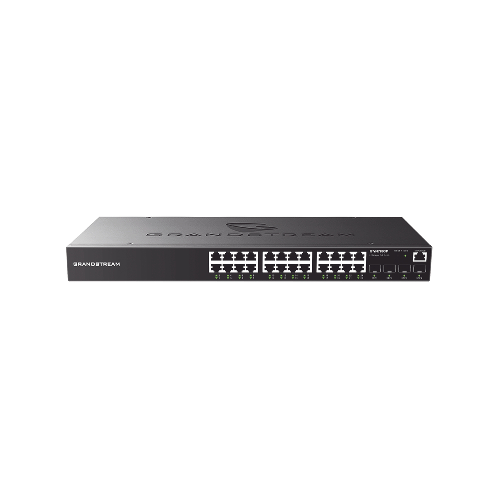 Switch Gigabit PoE+ Administrable / 24 puertos 10/100/1000 Mbps+4 Puertos SFP