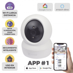 Mini Cámara IP PT 2MP Wi-Fi Audio 2 Vías Interior - EZVIZ C6N