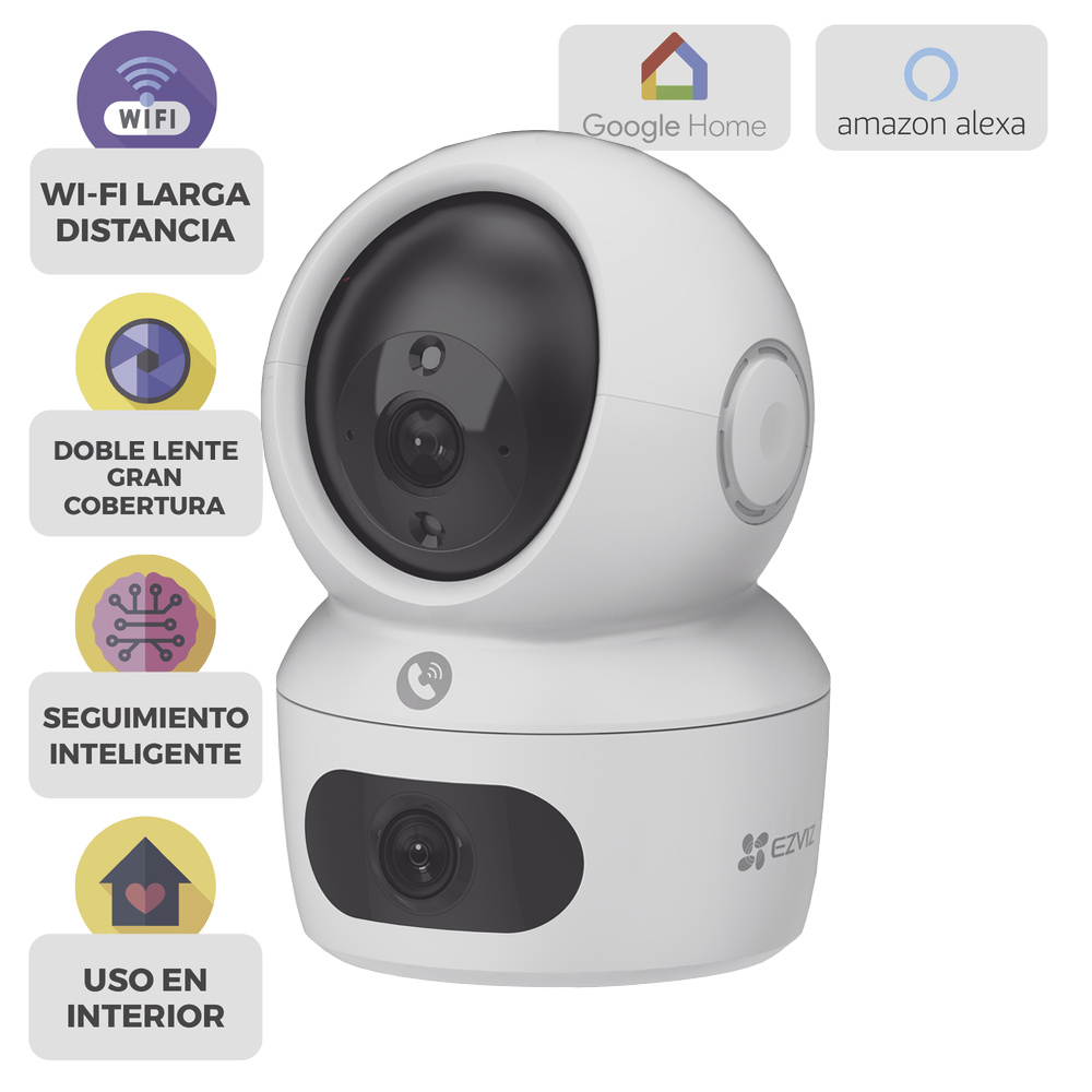 Cámara PT Doble Lente / 4 Megapíxel / Wi-Fi / IA Detección Humana / CS-H7C