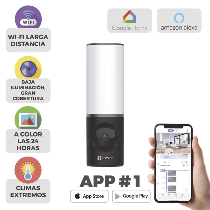 Cámara IP 4 Megapíxel / Wi-Fi / Lampara Integrada