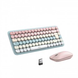 Paquete de Teclado y Mouse 85 teclas Español Bluetooth 2.4GHz Mouse Ambidiestro