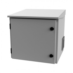 Gabinete de Exterior con Rack de 19" de 9UR con Ventiladores y Termostato