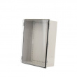 Gabinete Plástico ABS, Puerta Transparente, Uso en Intemperie 350 x 460 x 160 mm