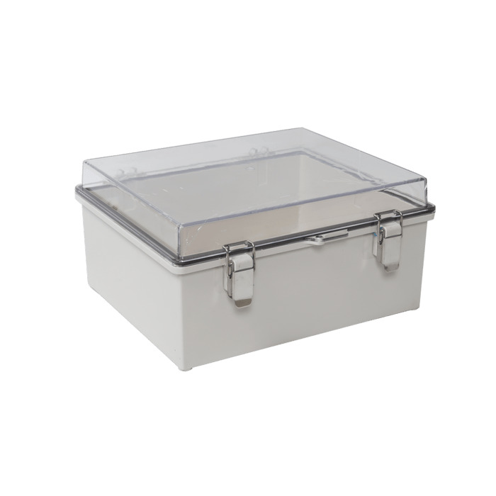 Gabinete Plástico ABS, Puerta Transparente, Uso en Intemperie 350 x 460 x 160 mm