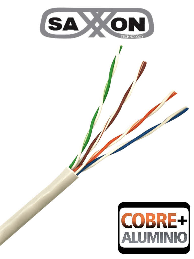 SAXXON OUTP5ECCA305BC - Bobina de Cable UTP Cat5e/ 305 Metros/ CCA