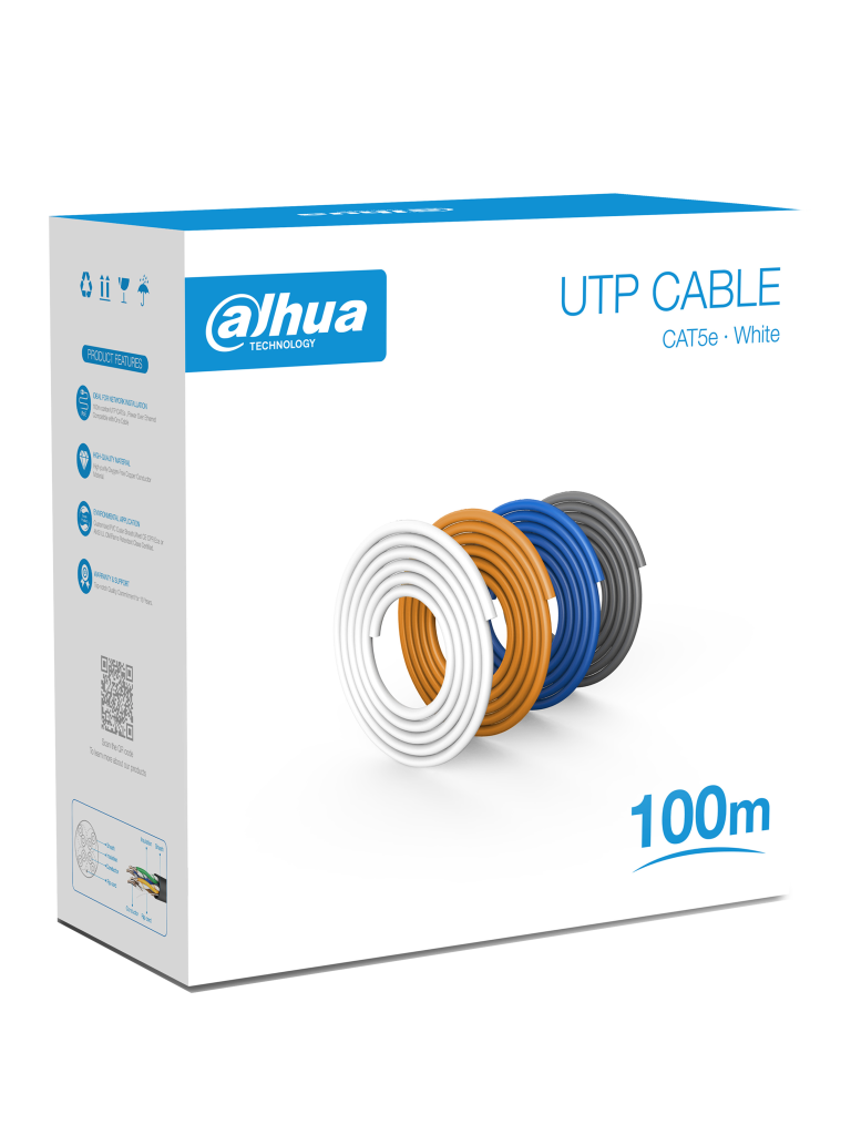 DAHUA PFM920I-5EU-U-100 - Bobina de 100 Mts de Cable UTP Cat5e/ 100% Cobre