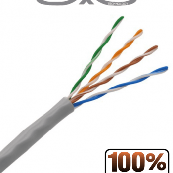 SAXXON OUTPCAT5E100M - Bobina de Cable UTP Cat5e 100% Cobre/ 100 Metros/Gris