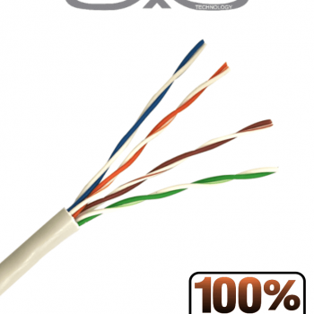 SAXXON OUTP5ECOP100BC - Bobina de Cable UTP Cat5e 100% Cobre/ 100 Metros/Blanco