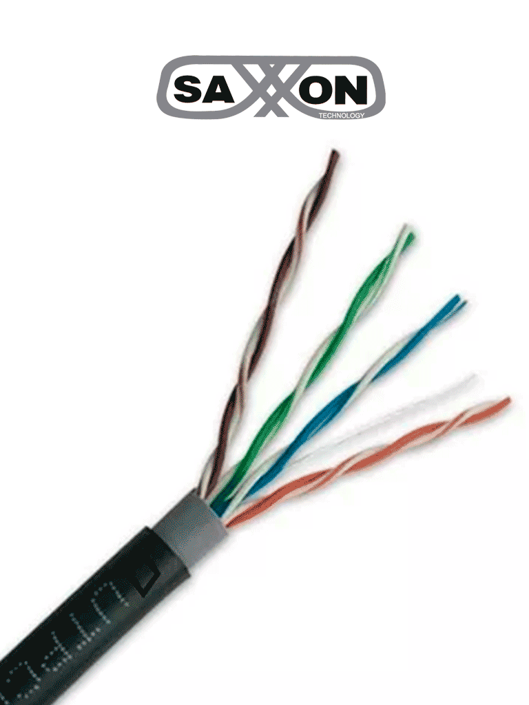 SAXXON OUTPCAT5ECOPEXT100 - Bobina de 100 Metros de Cable UTP Cat5e 100% Cobre