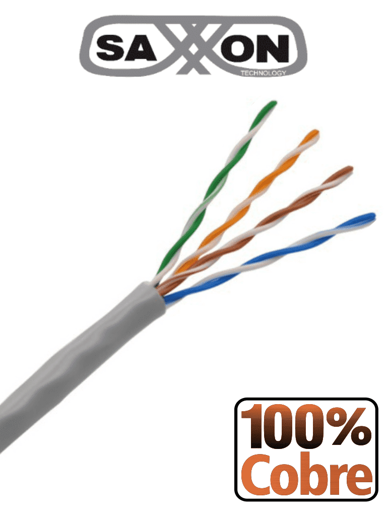 SAXXON OUTPCAT5E - Bobina de Cable UTP Cat5e 100% Cobre/ 305 M/ Bobinado REELEX 
