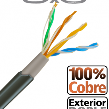 SAXXON OUTPCAT5ECOPEXT - Bobina de Cable UTP Cat5e 100% Cobre/ 305 Metros
