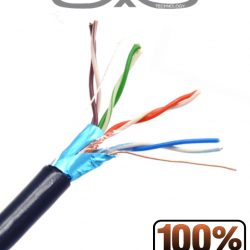 SAXXON OFTPCAT5ECOPE305N - Bobina de Cable FTP Cat5e 100% Cobre/ 305 M/Blindado