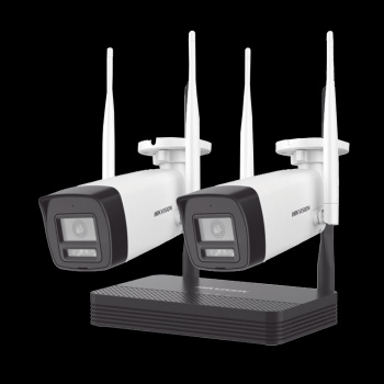 Kit IP Inalámbrico 2 Megapixel(1080p) NVS 4 Canales 2 Cámaras Bala para Exterior