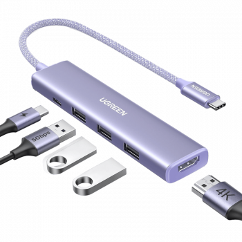 HUB USB-C (Docking Revodok) 5 en 1 | HDMI 2.0 4K@30Hz | 3 USB-A 3.0